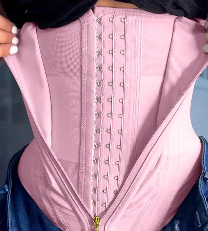CINTURA DE AMPULHETA DE DUPLA COMPRESSÃO CINTURA DE VESPA ROSA