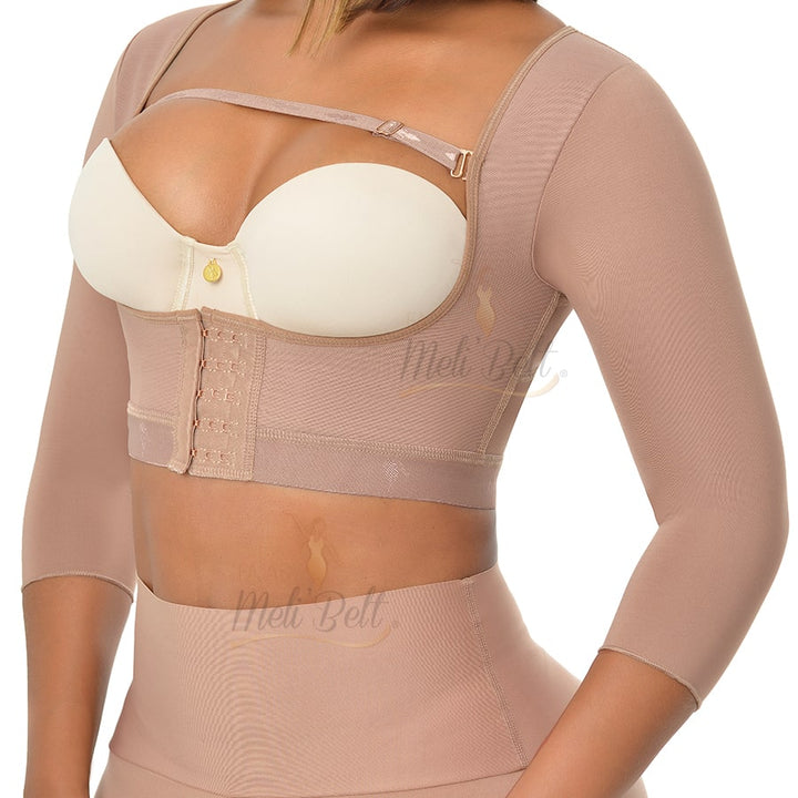 BRASIER ABIERTO POST QUIRURGICO CON MANGAS MELI BELT