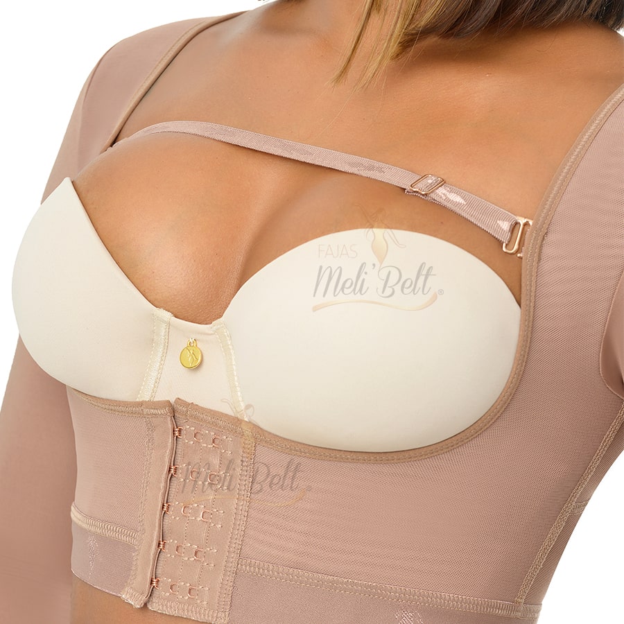 BRASIER ABIERTO POST QUIRURGICO CON MANGAS MELI BELT