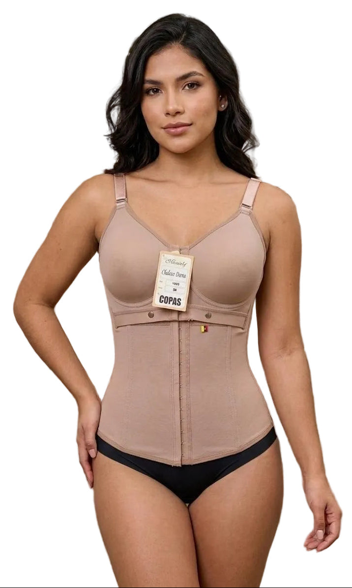 FAJA COLOMBIANA CHALECO MAXICOLY SOPORTE ESPALDA Y MOLDEO DE CINTURA  1060