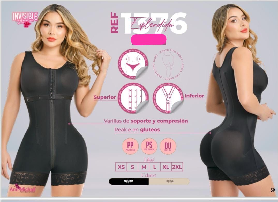 Cinta de lipoescultura BBL pós-parto com costura invisível para aumento do rabo ANN MICHELL 1376