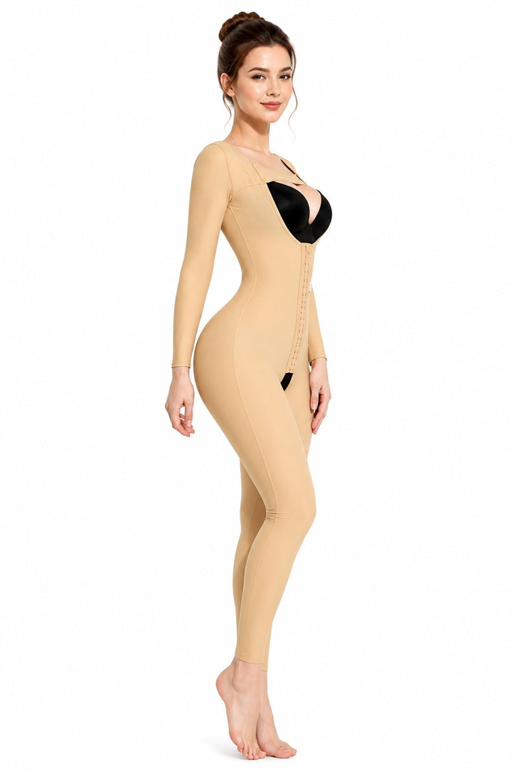 FAJA POSTQUIRURGICA MANGA LARGA COMPRESION ABDOMINAL Y CUERPO COMPLETO USO DIARIO