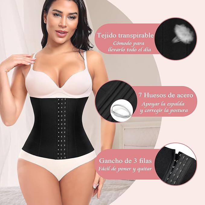Modelador de cintura subida tipo ampulheta com busto aberto 