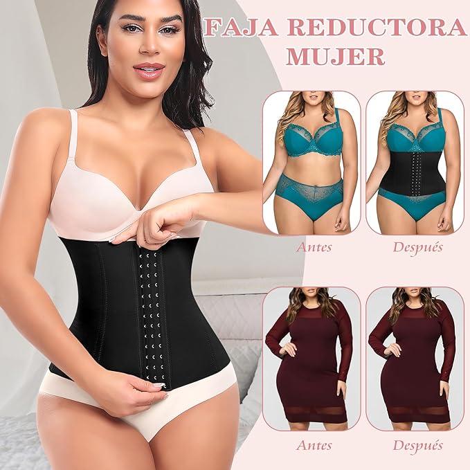 Modelador de cintura subida tipo ampulheta com busto aberto 