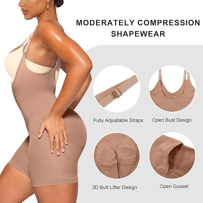 Cinta modeladora de corpo sem costuras para levantar o rabo com fecho frontal