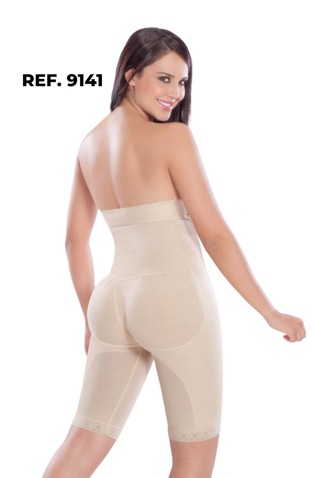 Faja strapless de alta compresión - xs / beige