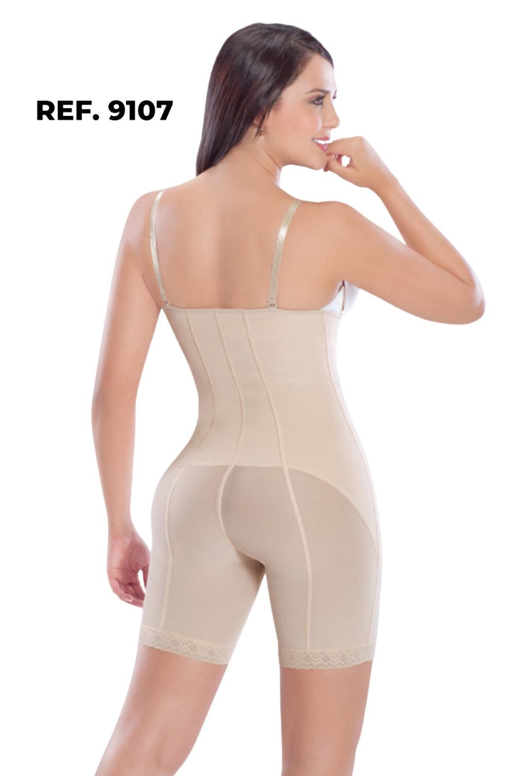 Faja medio muslo con cierre frontal - xs / beige