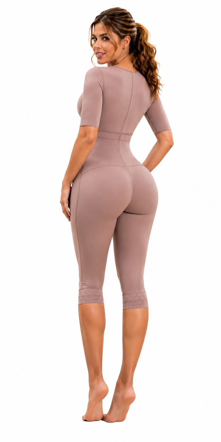 FAJA MAXICOLY SUJETADOR Y MANGAS ALTA COMPRESION MOLDEA ABDOMEN CINTURA BRAZOS POSTQUIRÚRGICA CURVAS