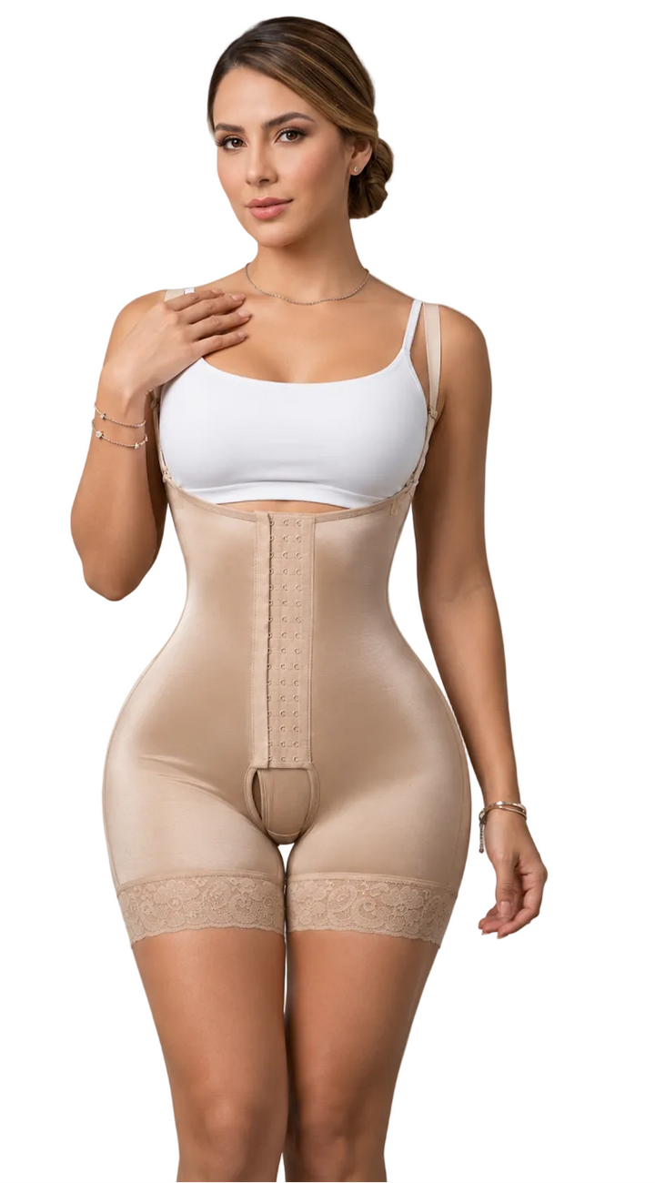 FAJA SHORT PITBULL SATIN SCULP ALTA COMPRESION POSTQUIRURGICA USOS DIARIO EFECTO INVISIBLE