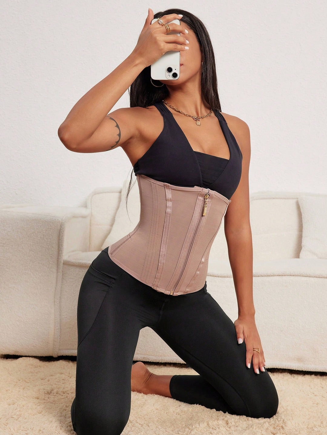 FAJA CINTURILLA RELOJ DE ARENA DE DOBLE COMPRESION COCOA