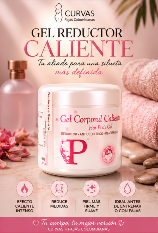 Gel Caliente Reductor Profesional 400g | Moldea Tu Figura y Potencia Tus Resultados