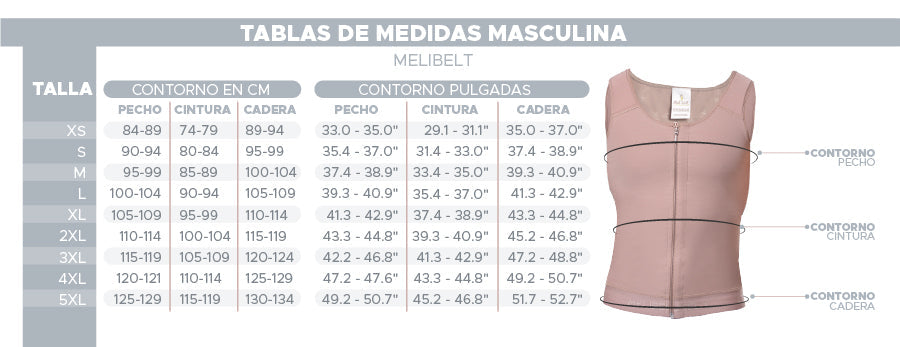 FAJA ENTERIZA POSTOPERATORIA PARA HOMBRE CON BROCHES – CONTROL ABDOMINAL Y CORRECTOR DE POSTURA