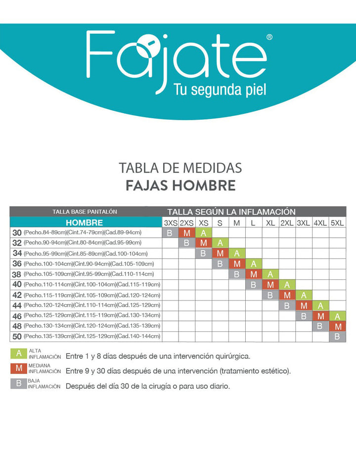 FAJA COLOMBIANA PARA HOMBRE FAJATE ENTERIZO POSTQUIRURGICA