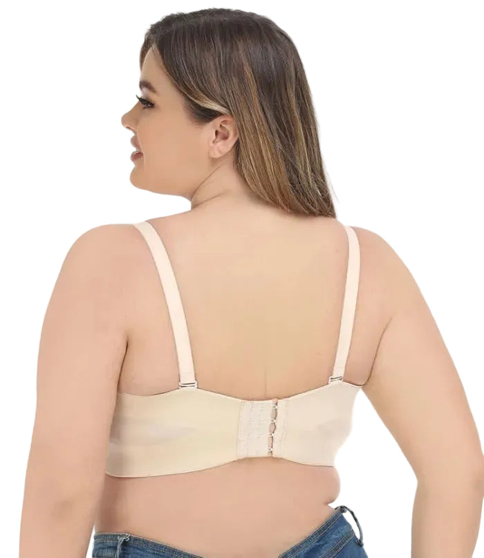 SUJETADOR PUSH UP CON AROS MOLDEADOR DE ESPALDA CON TIRANTES REMOVIBLES