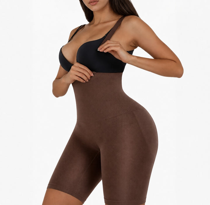 FAJA MOLDEADORA DE CINTURA ALTA CON SHORT EFECTO REALCE  PUSH UPY TIRANTE REMOVIBLES