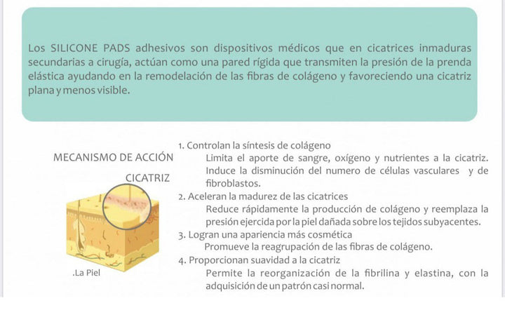 Adhesivo mamoplastia cicatrizante fajate ancla bandas