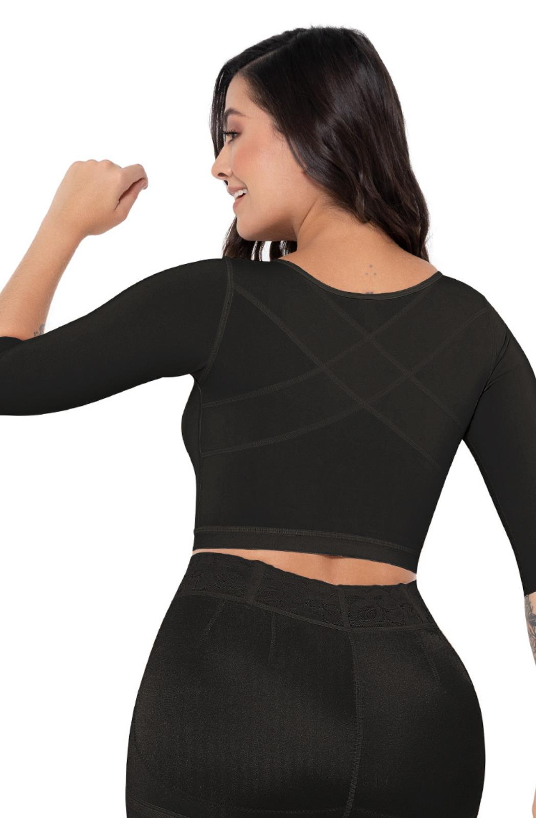 Brasier con mangas y ajuste frontal post operatorio 019-fpe001 - fajas reductoras