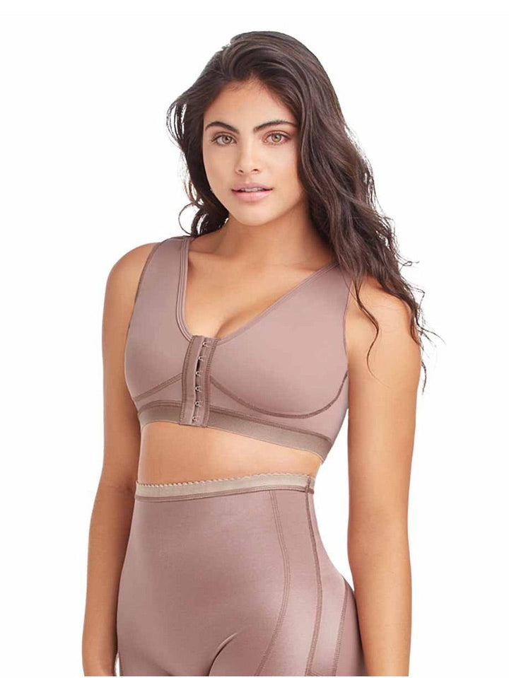 Brasier fajate sujetador postquirurgico o de uso diario alta compresion - 32 / café