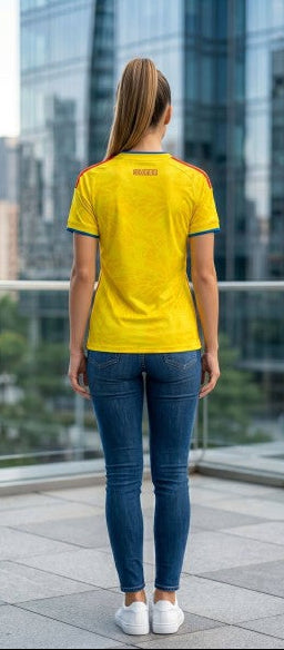 CAMISETA DE FUTBOL SELECCION COLOMBIANA MUJER MUNDIAL 2026