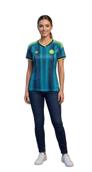 CAMISETA DE FUTBOL SELECCION COLOMBIANA MUJER MUNDIAL 2026
