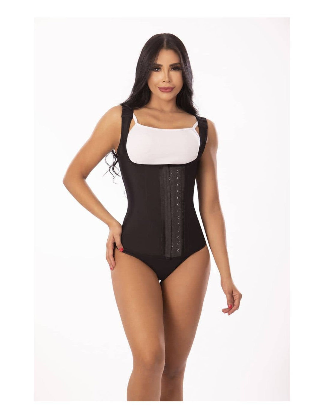 FAJA CHALECO DE LATEX COLOMBIANA PITBULL CON 3 FILAS DE BROCHES FP018_2