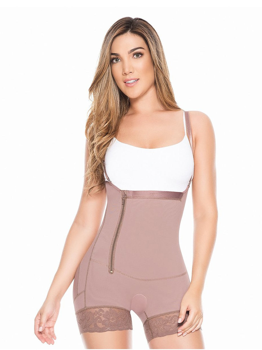 Faja cachetera de espalda alta levantacola postquirurgica fajate - 3xs / café