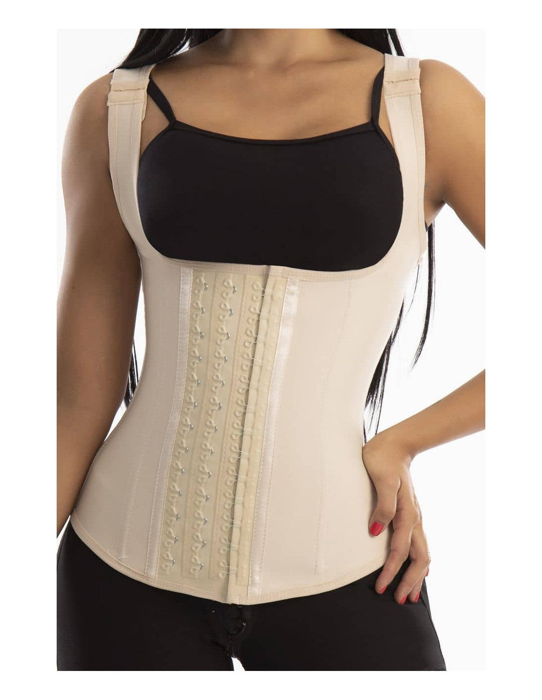 Faja chaleco de latex colombiana pitbull con 3 filas broches fp018_2