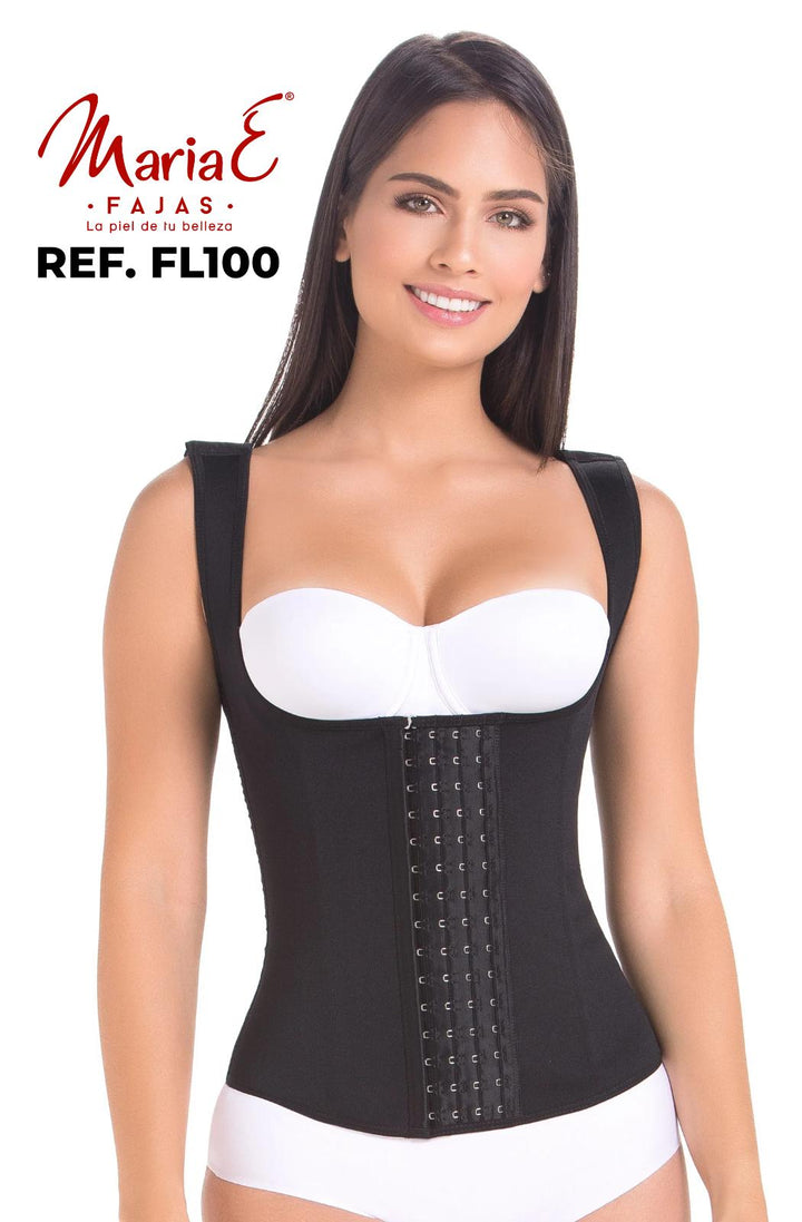 Chaleco látex forrado con broches - xs / negro