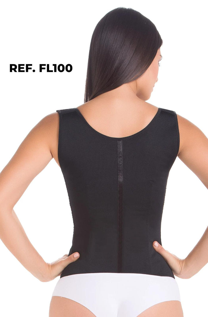 Chaleco látex forrado con broches - xs / negro