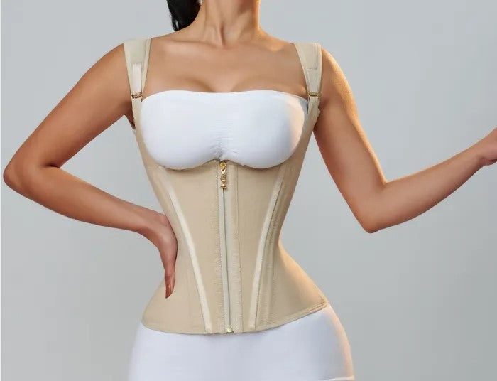 Faja chaleco reloj de arena post quirurgica doble compresion cintura avispa - xxs (30/32)