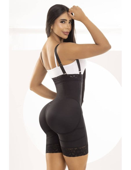 Faja colombiana con latex y tirantes ajustables post parto uso diario marca pitbull fp825 - fajas reductoras