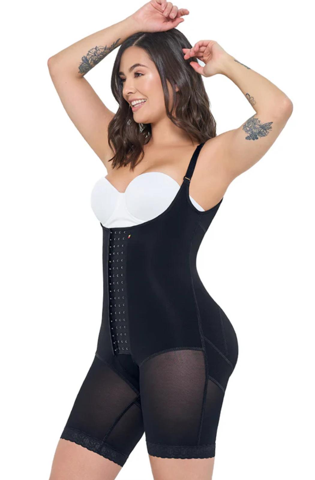 Faja colombiana maria e media pierna con tiras ajustables postquirurgica 019-9182 - fajas reductoras