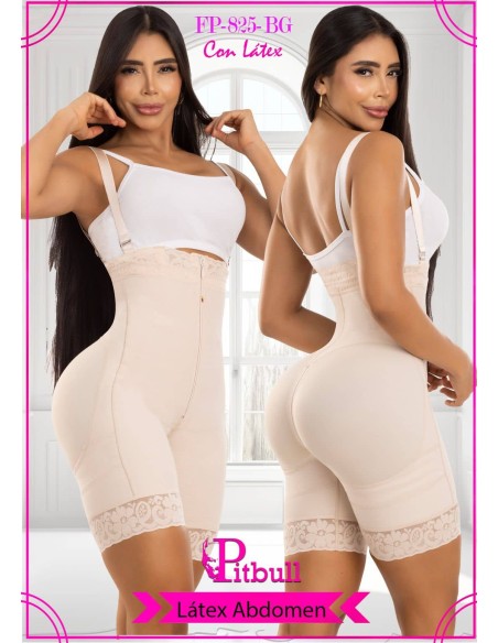 FAJA COLOMBIANA CON LÁTEX Y TIRANTES AJUSTABLES POSTPARTO LEVANTACOLA PITBULL FP825