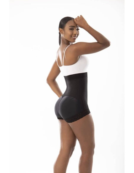 Faja colombiana reductora pitbull short moldeadora de uso diario fp0536 - xs / negro - fajas reductoras