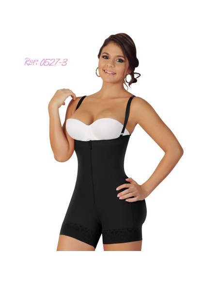 Faja colombiana salome short strapless de franela reductora postquirurgica 0527-3 - fajas reductoras