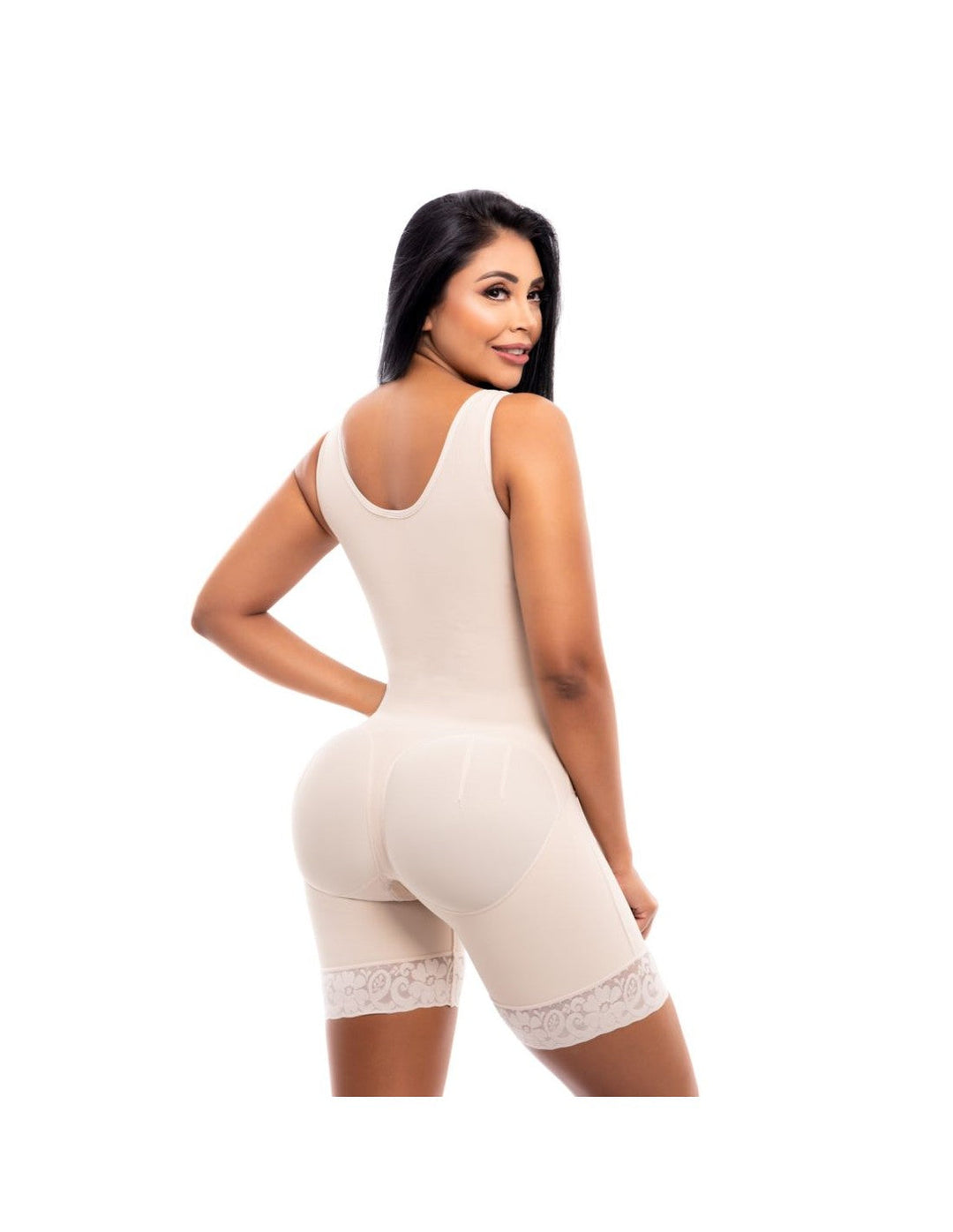 Faja con brasier y cierre lateral pitbull-fp722 - beige / s