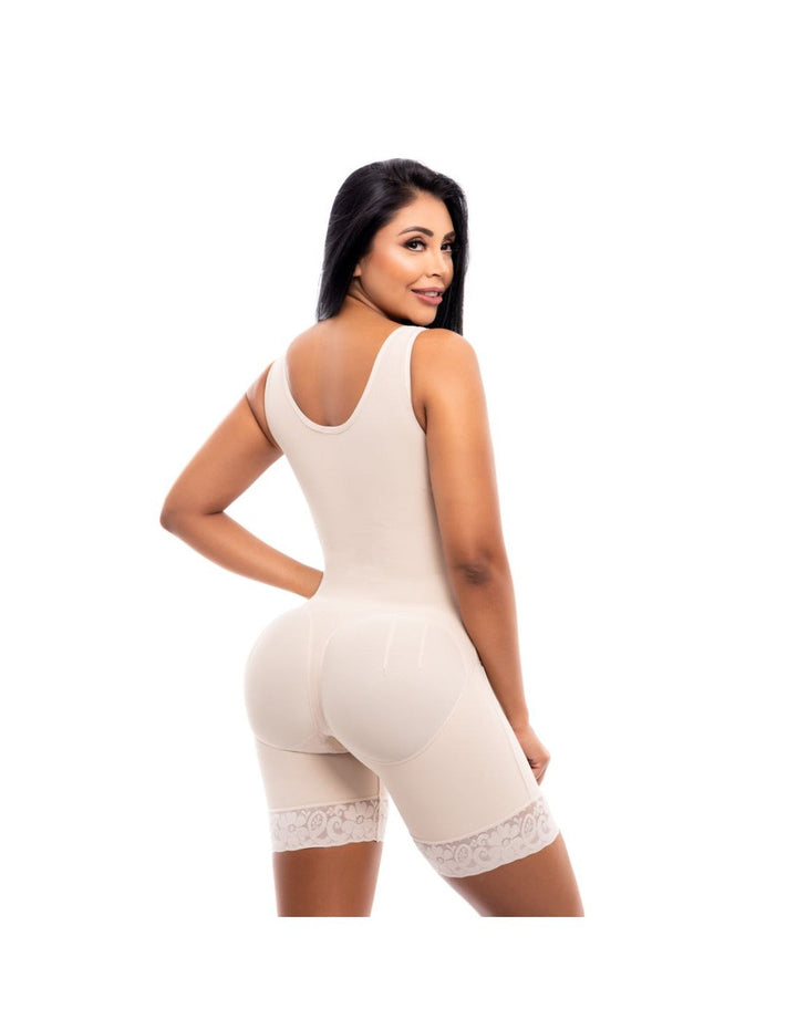 Faja con brasier y cierre lateral pitbull-fp722 - beige / s