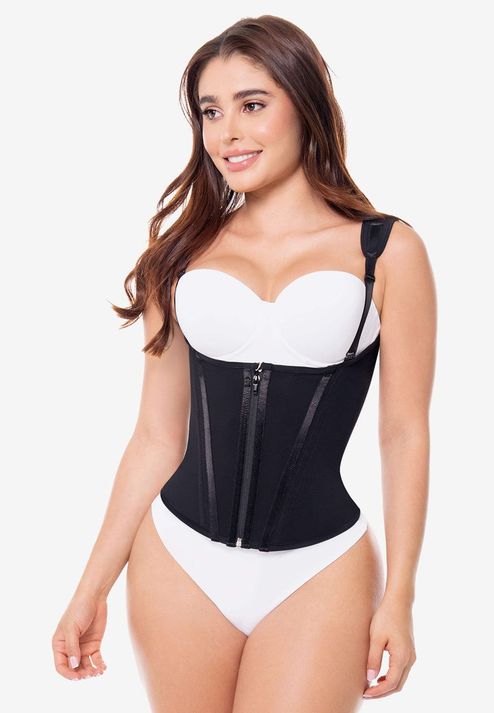 Faja extrema reloj de arena postquirurgico uso diario post parto maria e - xs / negro