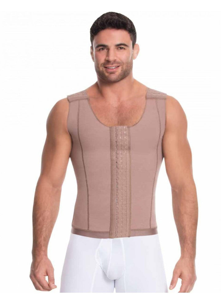 Faja fajate chaleco para hombre colombiana alta compresion - 2xs / café
