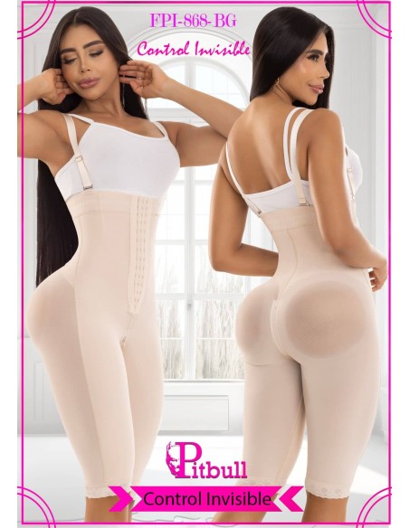 Faja invisible postquirurgica post parto con broches ocultos pitbull fpi868 - fajas reductoras