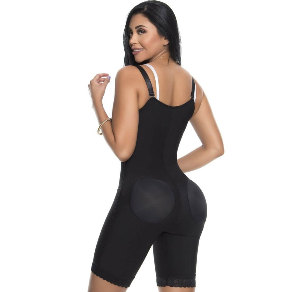 Faja lipoescultura espalda alta con cierre pitbull-708_2 - negro / xs