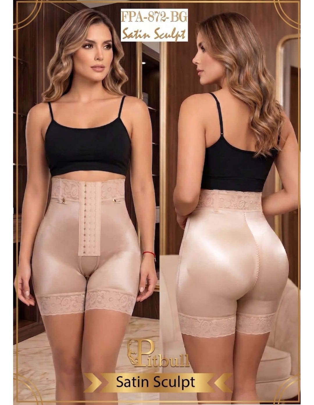 FAJA PITBULL MOLDEADORA SATIN SCULPT EFECTO SEGUNDA PIEL Y SILUETA DEFINIDA FP872