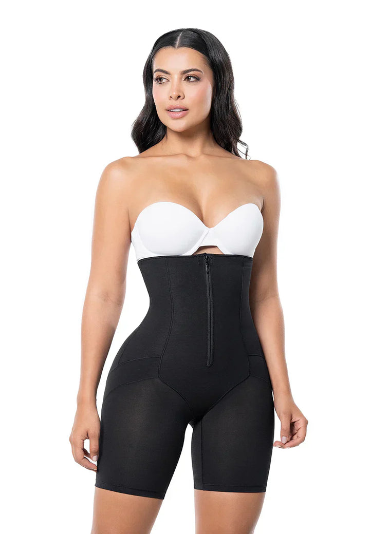 Faja post quirurgica y reductora maria e fu156 short talle alto - s / negro