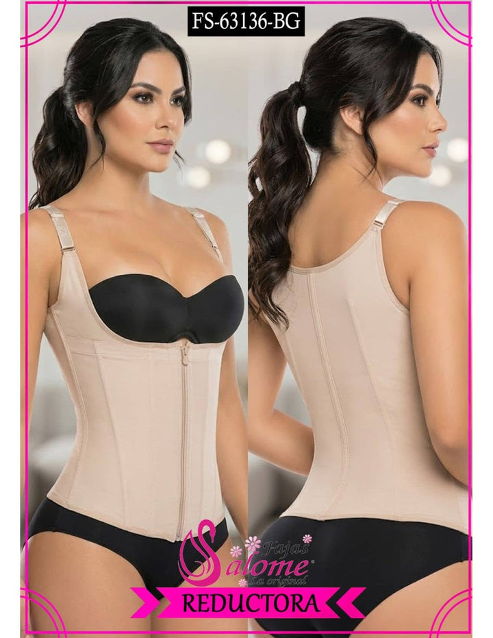 CHALECO REDUCTOR SALOME CON TIRANTES CONTROL Y MOLDEO FS63136