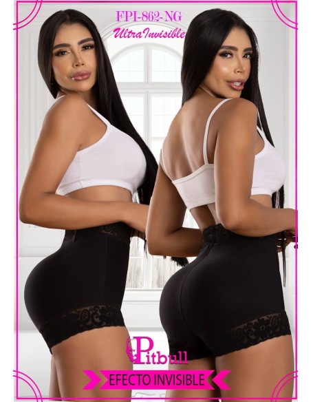 Faja reductora pitbull short ultra invisible con alta compresion y realce natural fpi862 - fajas reductoras