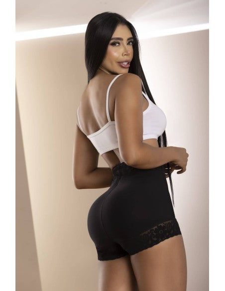 Faja reductora ultra invisible short de alta compresion y realce natural fpi862 - xs / negro - fajas reductoras