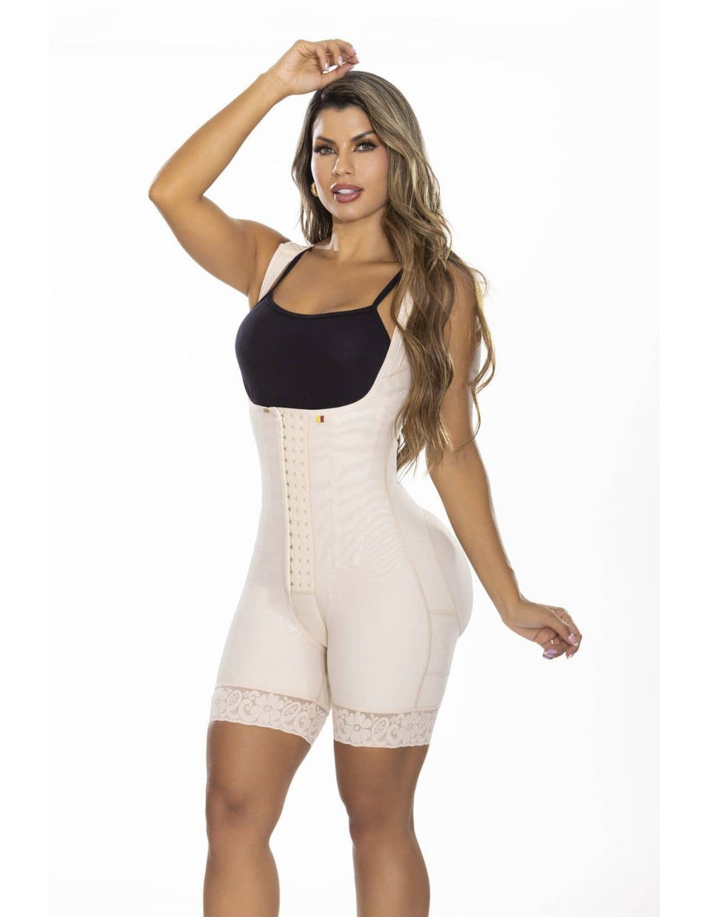 Faja reloj de arena post quirurgica parto uso diario marca pitbull fp819 - xs / beige - fajas reductoras