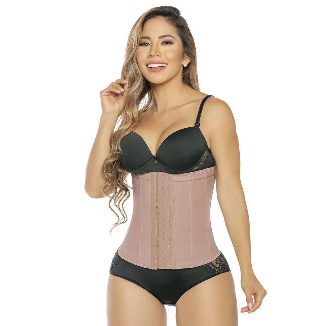 Faja salome cinturilla colombiana con broches post parto uso diario operatoria - cocoa / xs