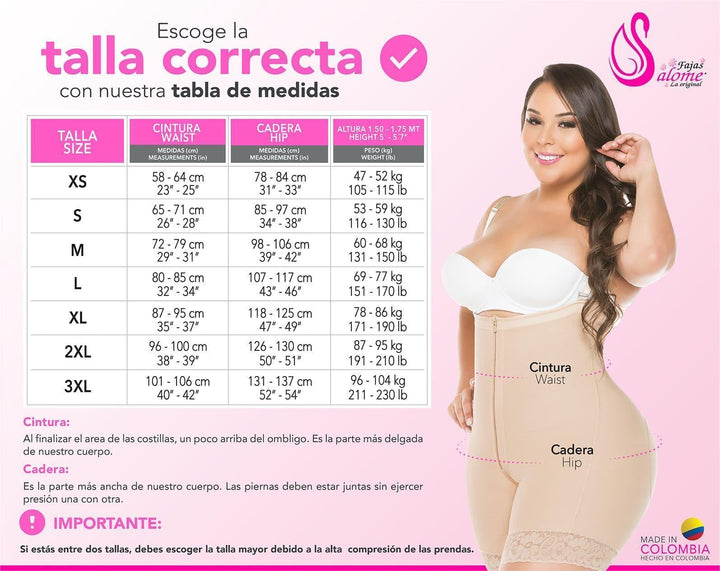 Faja salome cinturilla colombiana con broches post parto uso diario operatoria