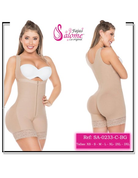 Faja salome post quirurgica tipo short 0233-c - s / beige - fajas reductoras